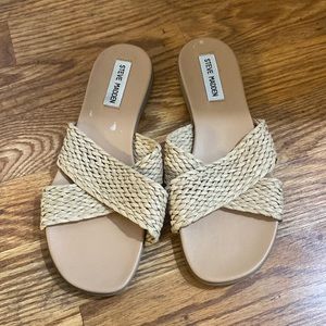 Steve Madden size  7 1/2.  Slip on sandal.  New